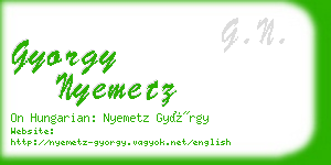 gyorgy nyemetz business card